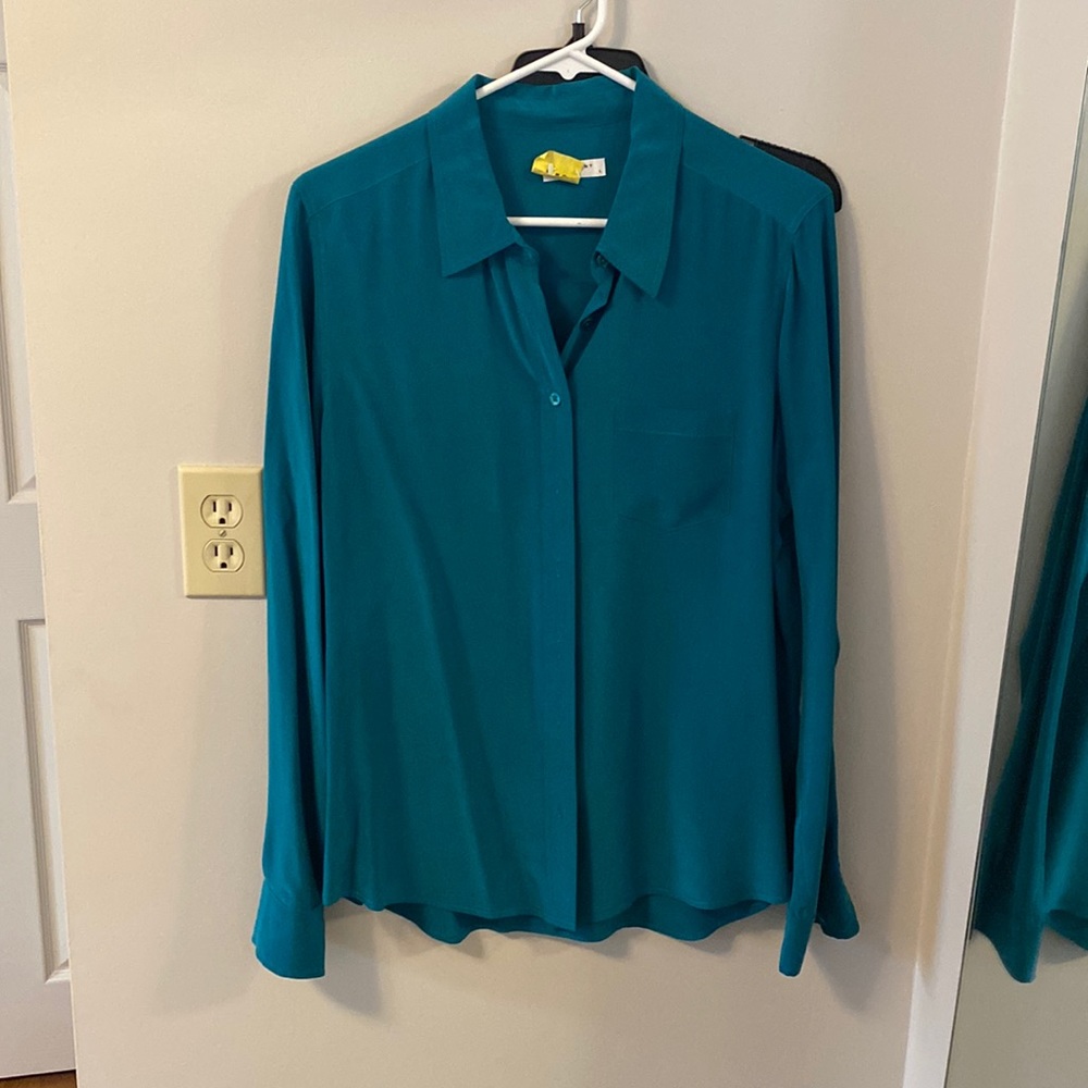 Equipment Teal Blouse